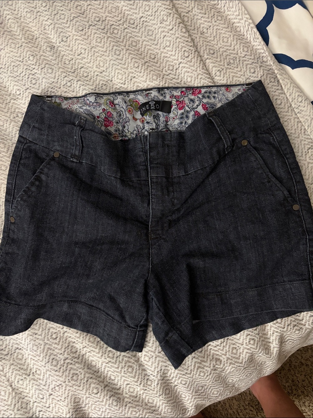 one clothing Dark Navy Denim-Style Women’s Shorts